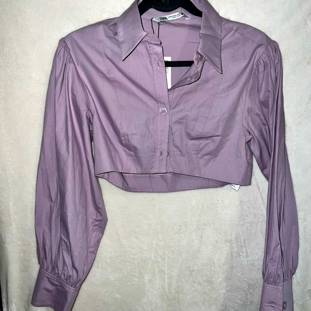 NEW Zara Cropped Shirt